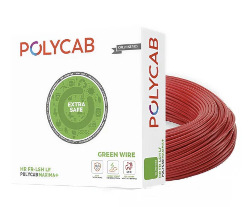 Polycab Maxima+ FR-LSH Wire 1sqmm 90m